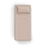 Açık Kapiçino Poplin Kumaş Tek Kişilik Çarşaf Seti