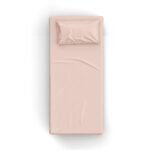 Açık Somon Poplin Kumaş Tek Kişilik Çarşaf Seti