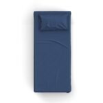 Denim Mavi Poplin Kumaş Tek Kişilik Çarşaf Seti