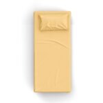 Güneş Sarı Poplin Kumaş Tek Kişilik Çarşaf Seti