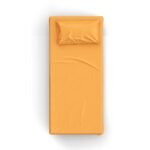 Kayısı Sarı Poplin Kumaş Tek Kişilik Çarşaf Seti