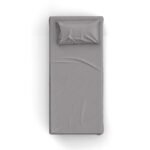 Koyu Gri Poplin Kumaş Tek Kişilik Çarşaf Seti