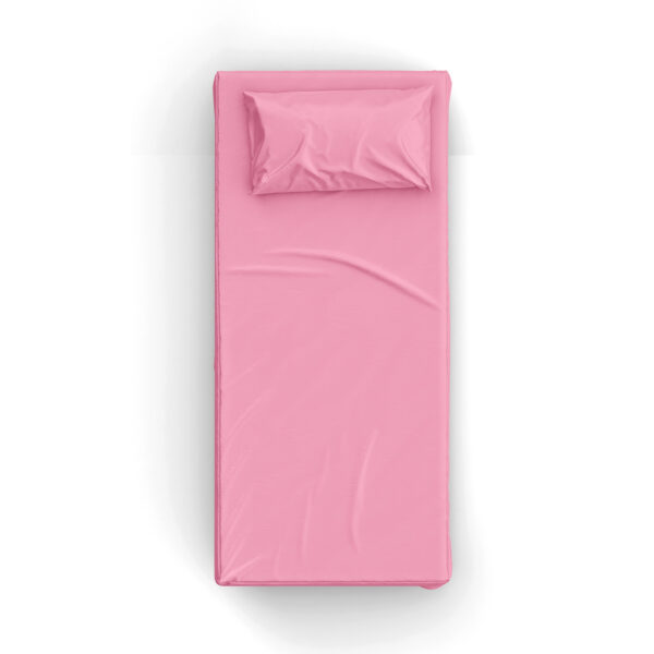 Pembe Poplin Kumaş Tek Kişilik Çarşaf Seti