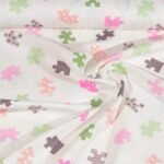 Yapboz Pembe Müslin Bezi Kumaş - Görsel 2