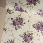 İri Sarmaşık Lila Duck Bezi Kumaş