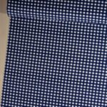 Kareler Lacivert Panama Keteni Kumaş