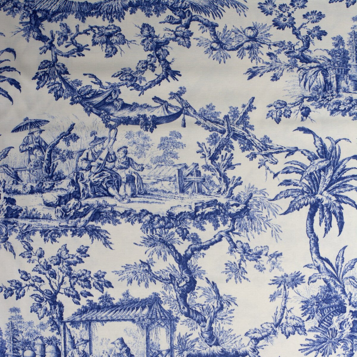 Manzara Saks Panama Keteni Kumaş - Görsel 2