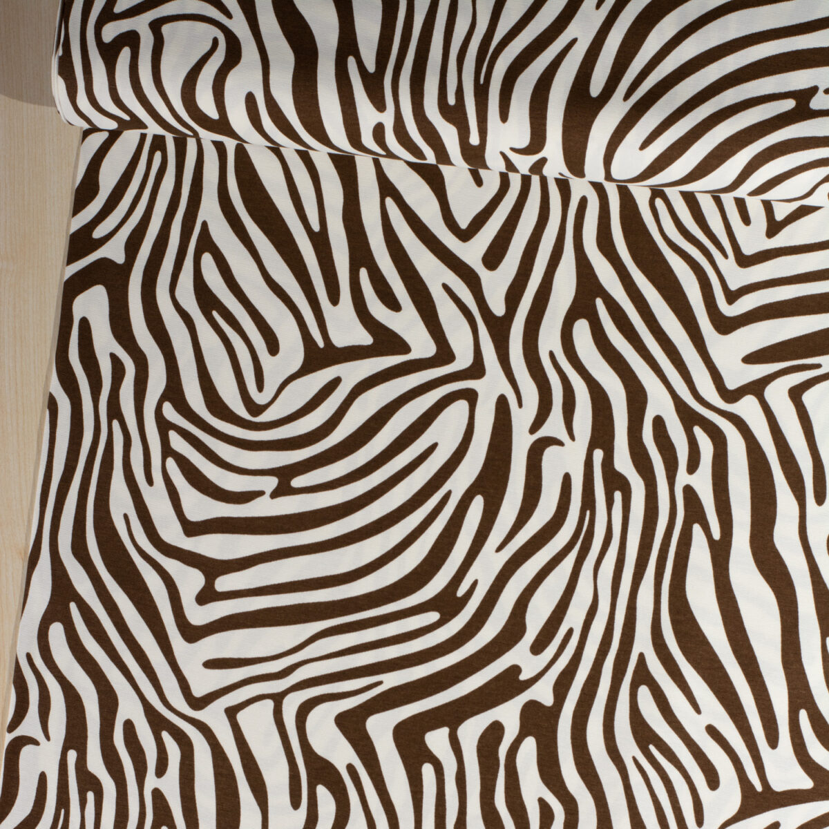 Zebra Kahve Duck Bezi Kumaş - Görsel 1