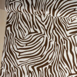 Zebra Kahve Duck Bezi Kumaş