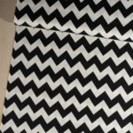Zigzag Siyah Duck Bezi Kumaş